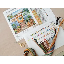 Cross-Stitch kit "Home is Where We Park It" 28.57 × 28.57 cm AVA-P017