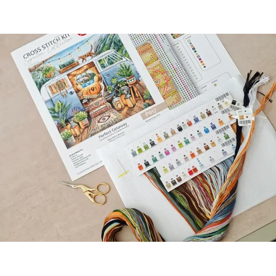 Cross-Stitch kit "Home is Where We Park It" 28.57 × 28.57 cm AVA-P017