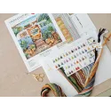 Kit de point de croix "La maison est là où nous nous garons" 28,57 × 28,57 cm AVA-P017