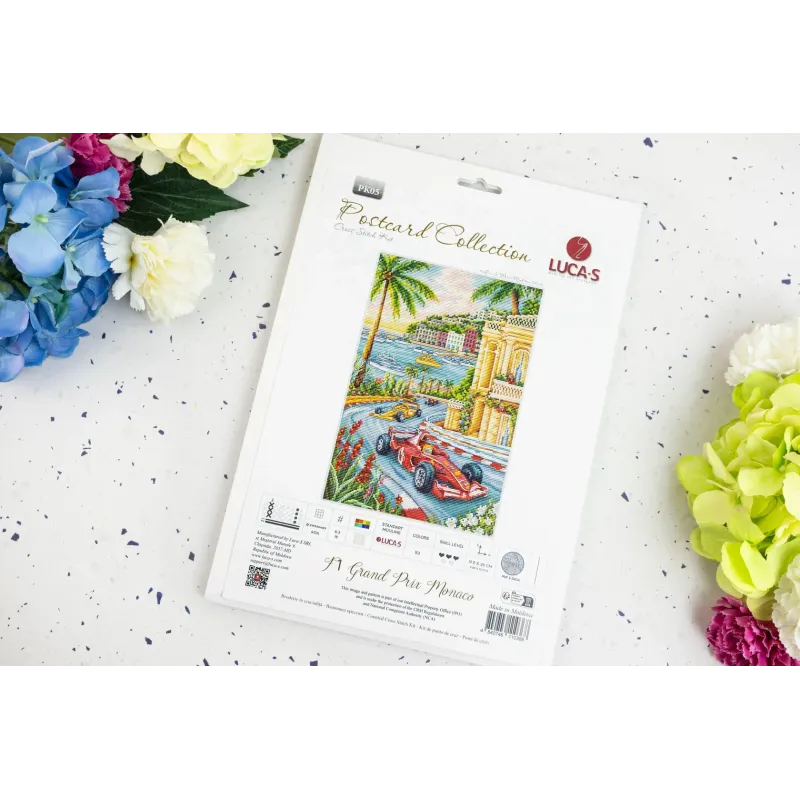 Cross Stitch Kit "F1 Grand Prix Monaco" 17.5 x 26 cm SBPK05