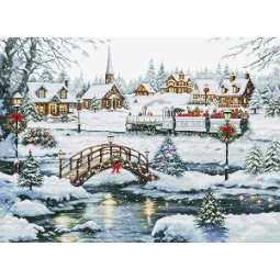 Cross Stitch Kit "Icy Lights" 48 x 35 cm SBU5111