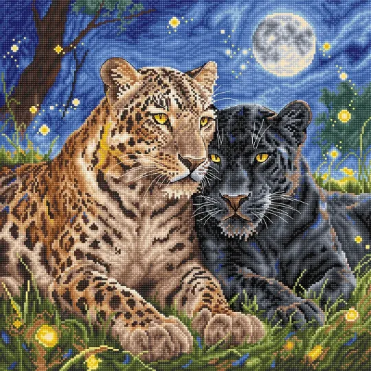 Siuvinėjimo rinkinys "Felinų naktis" 31.75 × 31.75 cm AVA-P160