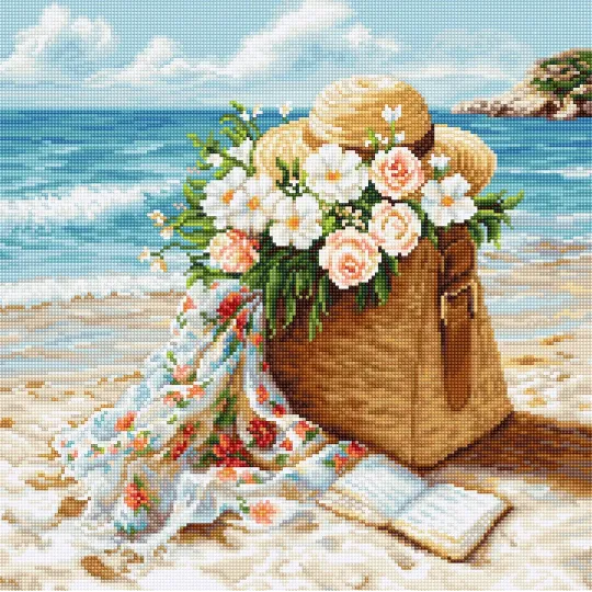 Cross Stitch Kit "Azure beach" 29 x 29 cm SB735