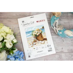 Cross Stitch Kit "Azure beach" 29 x 29 cm SB735