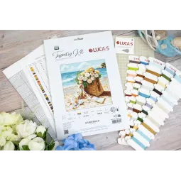 Cross Stitch Kit "Azure beach" 29 x 29 cm SB735