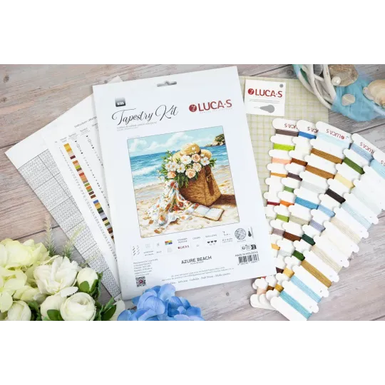 Cross Stitch Kit "Azure beach" 29 x 29 cm SB735