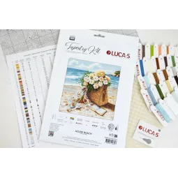 Kreuzstich-Set "Azure beach" 29 x 29 cm SB735