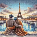Cross stitch kit "Sunset in Paris" 28.57 × 28.57 cm AVA-P119