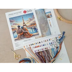 Cross stitch kit "Sunset in Paris" 28.57 × 28.57 cm AVA-P119