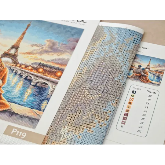 Cross stitch kit "Sunset in Paris" 28.57 × 28.57 cm AVA-P119