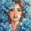 Kreuzstichpackung "Blauer Blick" 26.99 × 26.99 cm AVA-P125