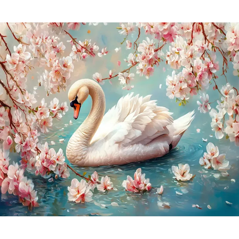 Diamant-Malset mit Unterrahmen "Schwan" 30x40 cm VA854