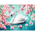 Diamond Painting kit with subframe "Swan" 30x40 cm VA854