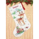 Cross stitch kit "Reindeer & Hedgehog Stocking" 40 cm D70-08978