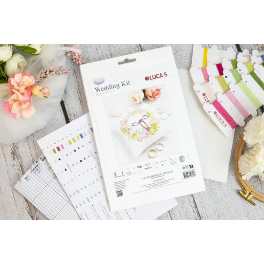 Kit Mariage "Les Fleurs du Destin" 11x11 cm SW08