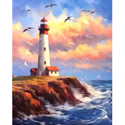 Diamond Painting avec châssis intégré Phare 30x40 cm VA817