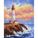 Diamond Painting mit Keilrahmen Leuchtturm 30x40 cm VA817