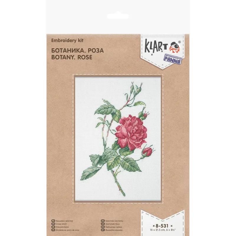 Набор для вышивания KLART "Ботаника. Роза" KL8-531 (D)