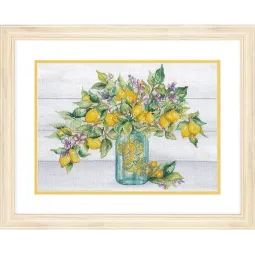 Kit point de croix "Bocal à citrons" 35x25 cm D70-35442