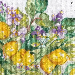 Kit point de croix "Bocal à citrons" 35x25 cm D70-35442