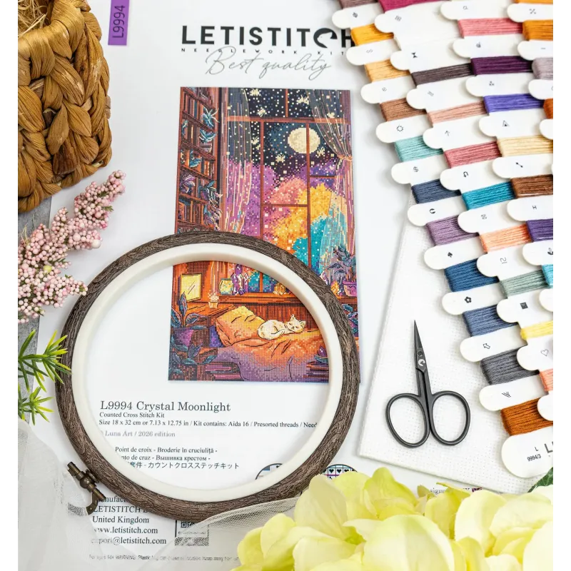 Cross stitch kit "Crystal Moonlight" 18 x 32 cm SLETIL9994