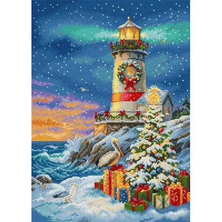 Kit de point de croix "Phare Noël" 23 x 32 cm SLETIL9993