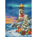 Kreuzstichpackung "Leuchtturm Noel" 23 x 32 cm SLETIL9993