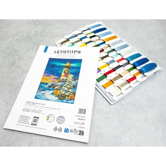 Kit de point de croix "Phare Noël" 23 x 32 cm SLETIL9993