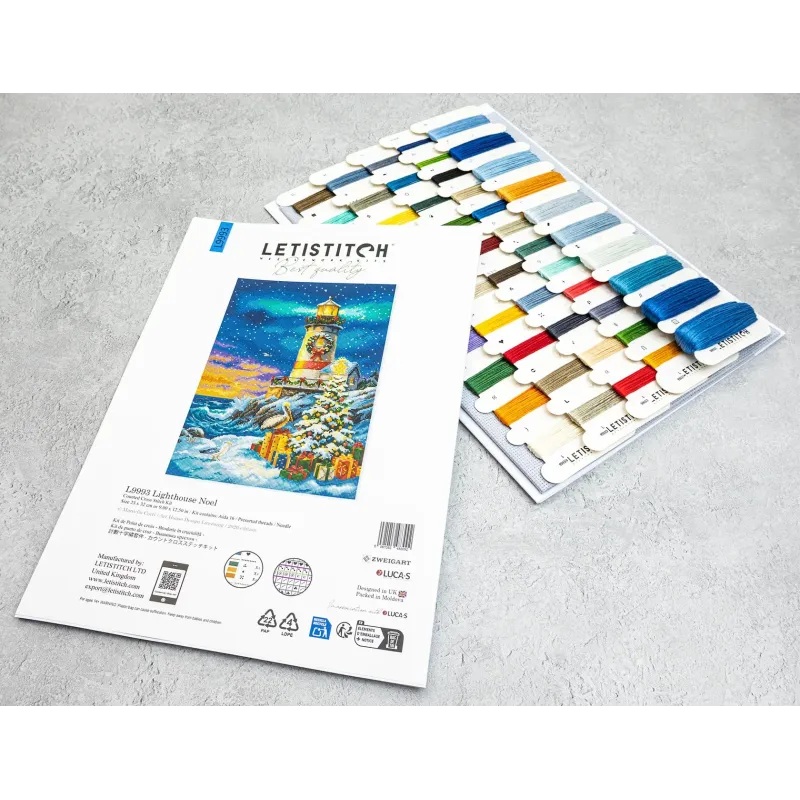 Kit de point de croix "Phare Noël" 23 x 32 cm SLETIL9993