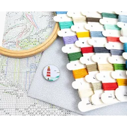 Kit de point de croix "Phare Noël" 23 x 32 cm SLETIL9993