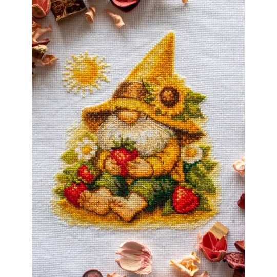 Kreuzstich-Set "Sonnenschein-Gnom" 20x20 cm SRA1043