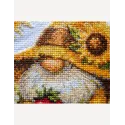 Cross stitch kit "Sunshine Gnome" 20x20 cm SRA1043