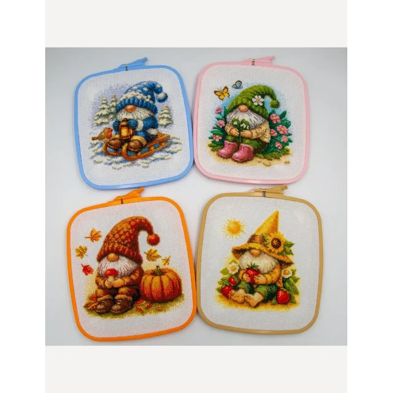 Kreuzstich-Set "Sonnenschein-Gnom" 20x20 cm SRA1043
