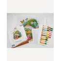 Cross stitch kit "Blossom Gnome" 20x20 cm SRA1042