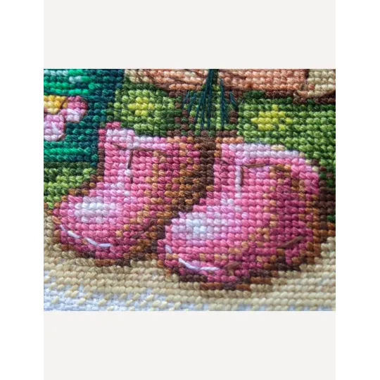 Siuvinėjimo kryželiu rinkinys "Žydintis nykštukas" 20x20 cm SRA1042