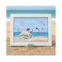 Kits de point de croix "Chien courant sur la plage" 13x8,5 cm RTOM1108