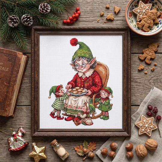 Kryželiu siuvinėjimo rinkinys "Močiutės skanėstai" 19 х 26 cm AAH-346
