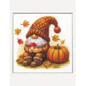 Cross stitch kit "Harvest Gnome" 20x20 cm SRA1044