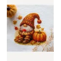 Cross stitch kit "Harvest Gnome" 20x20 cm SRA1044