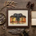 Kit de point de croix "Maître de la Savane" 24 x 17 cm AAH-340