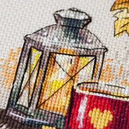 Kit de point de croix "Quand la pluie tombe" 21 x 25 cm AAH-338