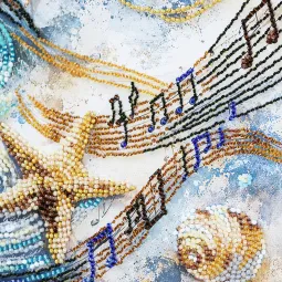 Pagrindinis karoliukų siuvinėjimo rinkinys "Jūros sonata" 25 x 25 cm AAB-992