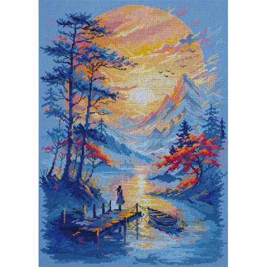 Ristinų siuvinėjimo rinkinys "Vidinė ramybė" 27 x 38 cm AAH-339