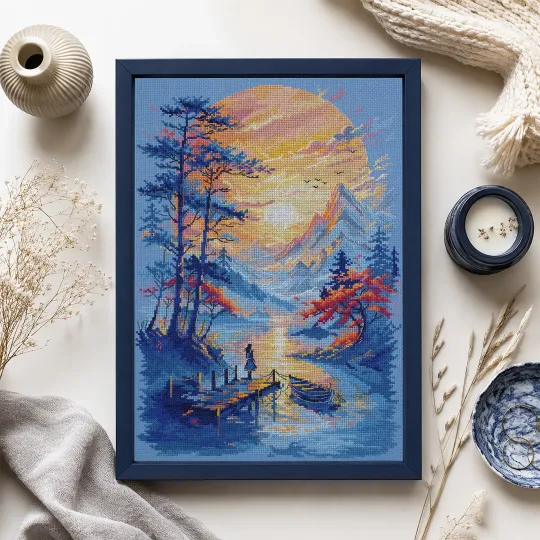 Ristinų siuvinėjimo rinkinys "Vidinė ramybė" 27 x 38 cm AAH-339