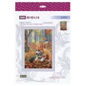 Siuvinėjimo kryželiu rinkinys. "Susitikimas miške" 21x30 cm SR2303
