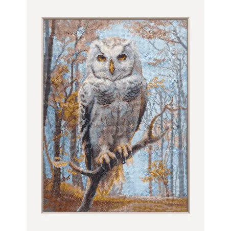 Kit Point de Croix "Hibou Sauvage" 30x40 cm SRA1016