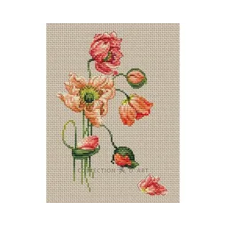 Zählstickset "Mohn" 13 x 19 cm CDABC8111