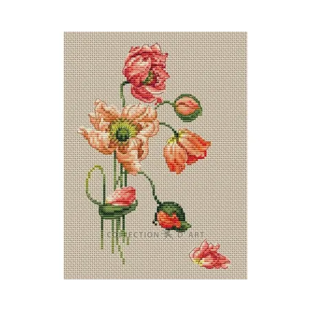 Zählstickset "Mohn" 13 x 19 cm CDABC8111
