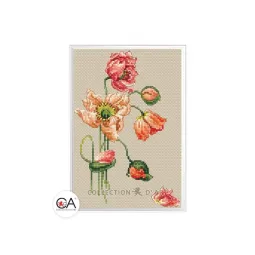Zählstickset "Mohn" 13 x 19 cm CDABC8111