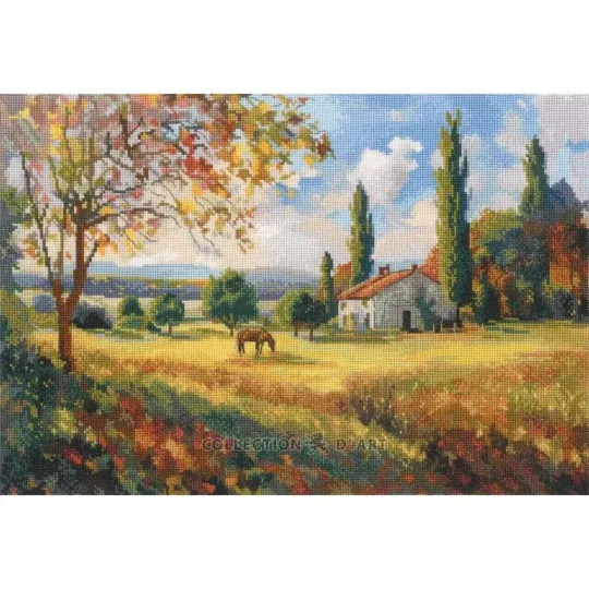 Siuvinėjimo kryžiuku rinkinys "Rudens pastorale" 35*24 cm RTOM1117